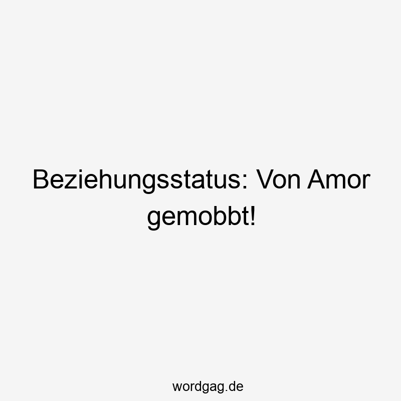 Lustige Sprüche: Amor - Beziehungsstatus: Von Amor gemobbt!