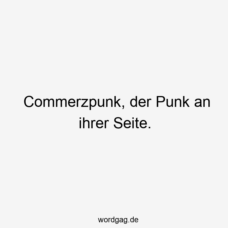 Commerzpunk, der Punk an ihrer Seite.