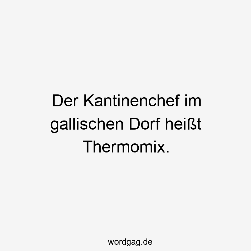 Der Kantinenchef im gallischen Dorf heißt Thermomix.