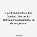 Lustige Gendern Sprüche Wordgag ツ