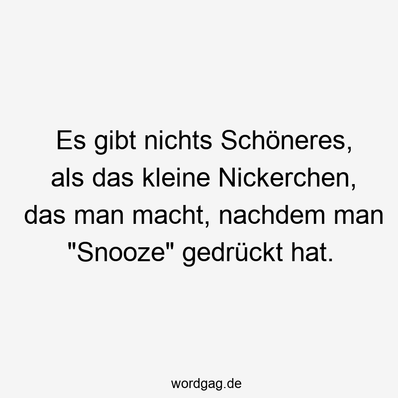 Es gibt nichts Schöneres, als das kleine Nickerchen, das man macht, nachdem man „Snooze“ gedrückt hat.