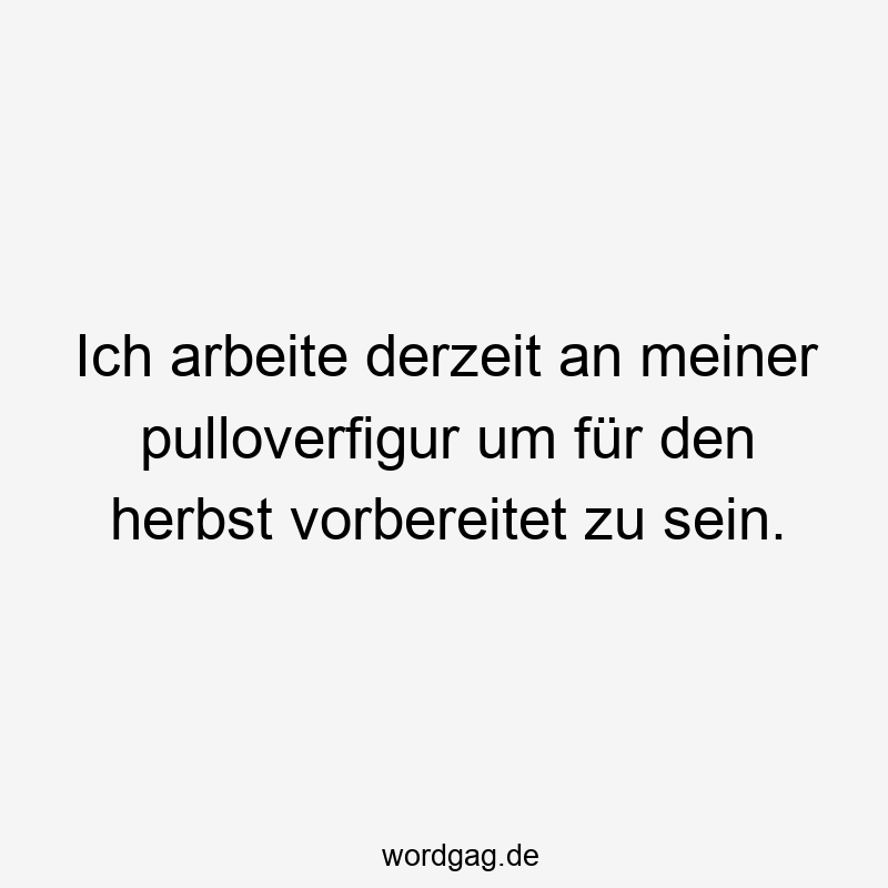 Ich arbeite derzeit an meiner pulloverfigur um für den herbst vorbereitet zu sein.