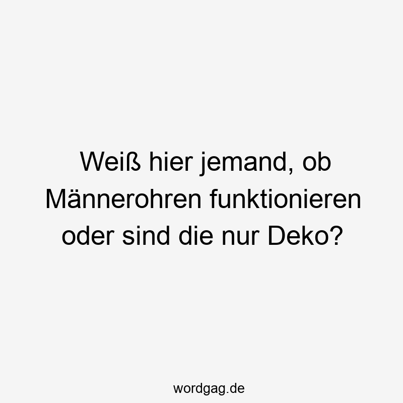 Weiß hier jemand, ob Männerohren funktionieren oder sind die nur Deko?