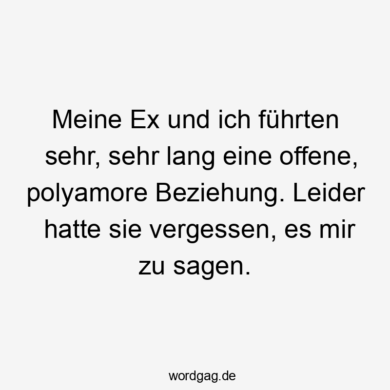 Meine Ex und ich führten sehr, sehr lang eine offene, polyamore Beziehung. Leider hatte sie vergessen, es mir zu sagen.