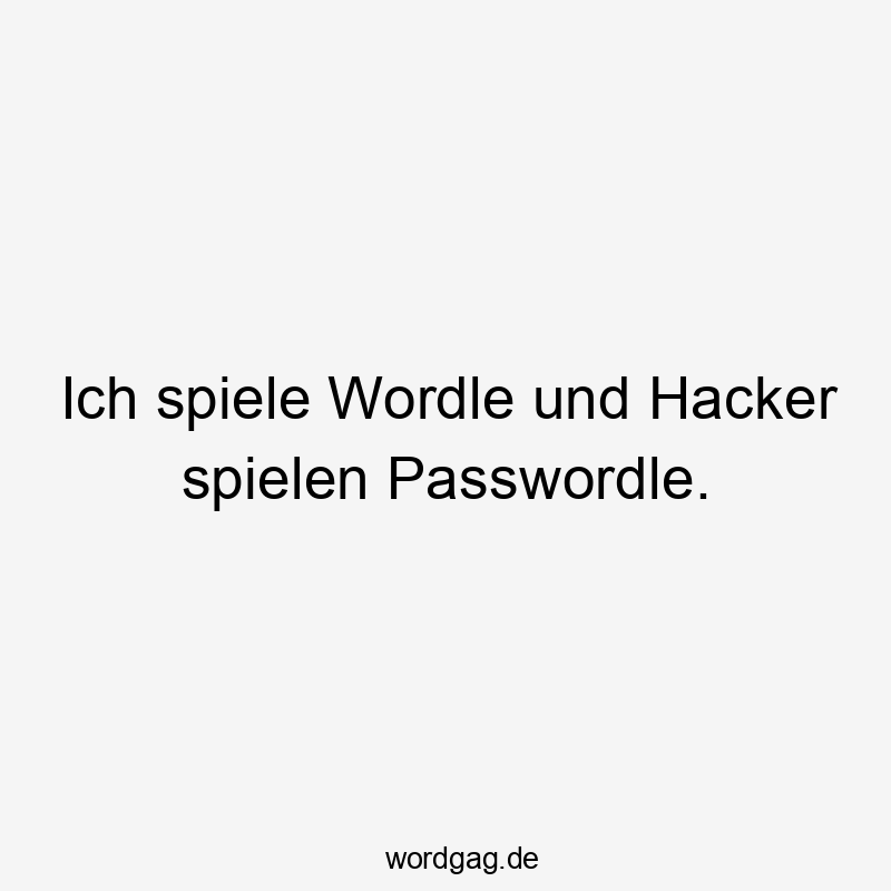Ich spiele Wordle und Hacker spielen Passwordle.