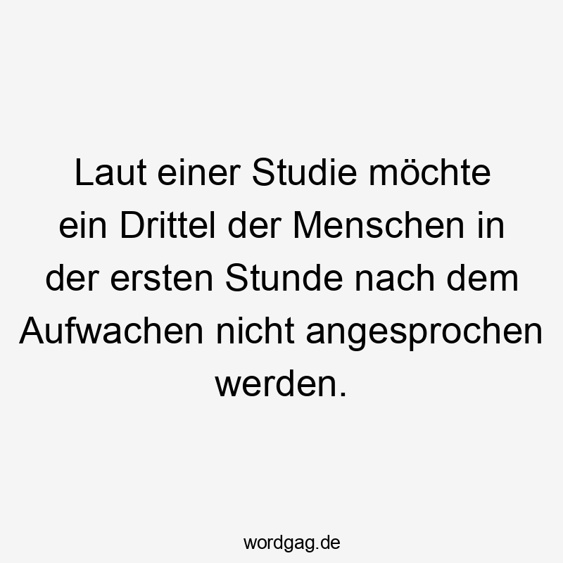 Laut einer Studie möchte ein Drittel der Menschen in der ersten Stunde nach dem Aufwachen nicht angesprochen werden.