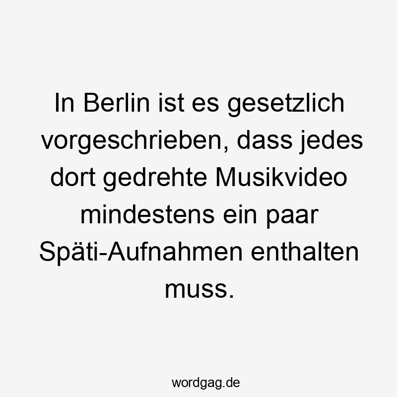 In Berlin ist es gesetzlich vorgeschrieben, dass jedes dort gedrehte Musikvideo mindestens ein paar Späti-Aufnahmen enthalten muss.