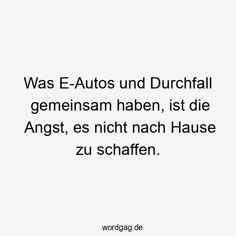 Was E-Autos und Durchfall gemeinsam haben, ist die Angst, es nicht nach Hause zu schaffen.