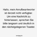 Lustige Anrufbeantworter Sprüche Wordgag ツ