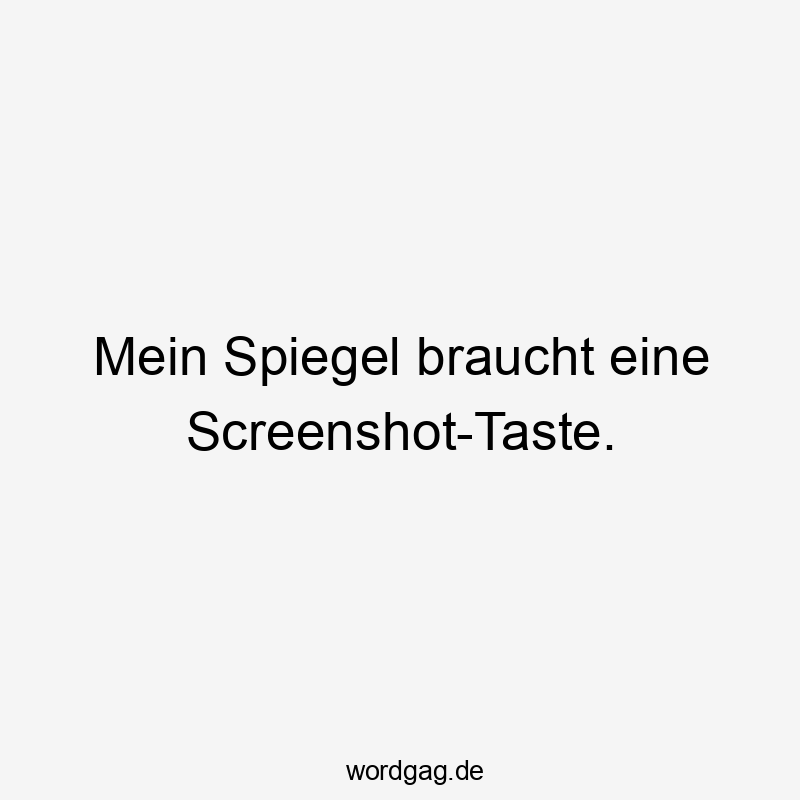 Mein Spiegel braucht eine Screenshot-Taste.