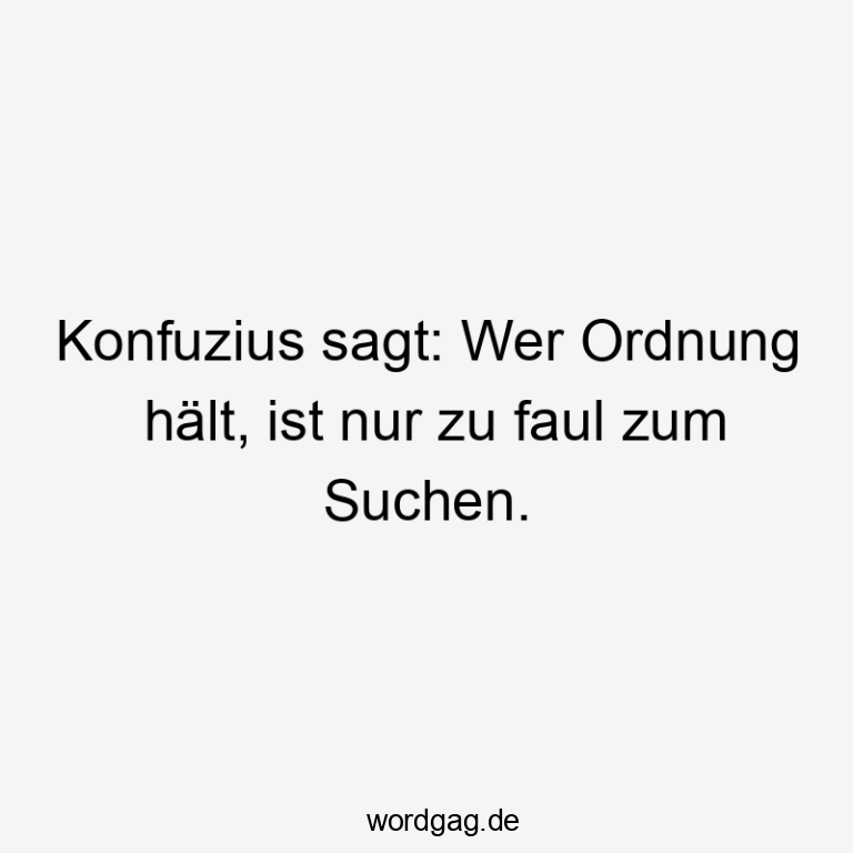 Lustige Konfuzius Sprüche Wordgag