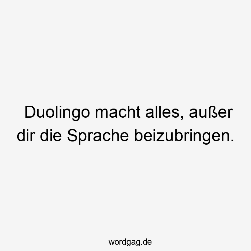 Duolingo macht alles, außer dir die Sprache beizubringen.